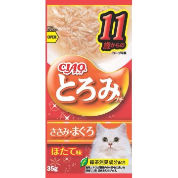 Ciao Chu ru Toromi Line Pouch Chicken Fillet & Tuna 35g x 4pcs